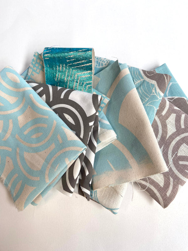 Remnant Fabric Pack - Light Blue/Grey