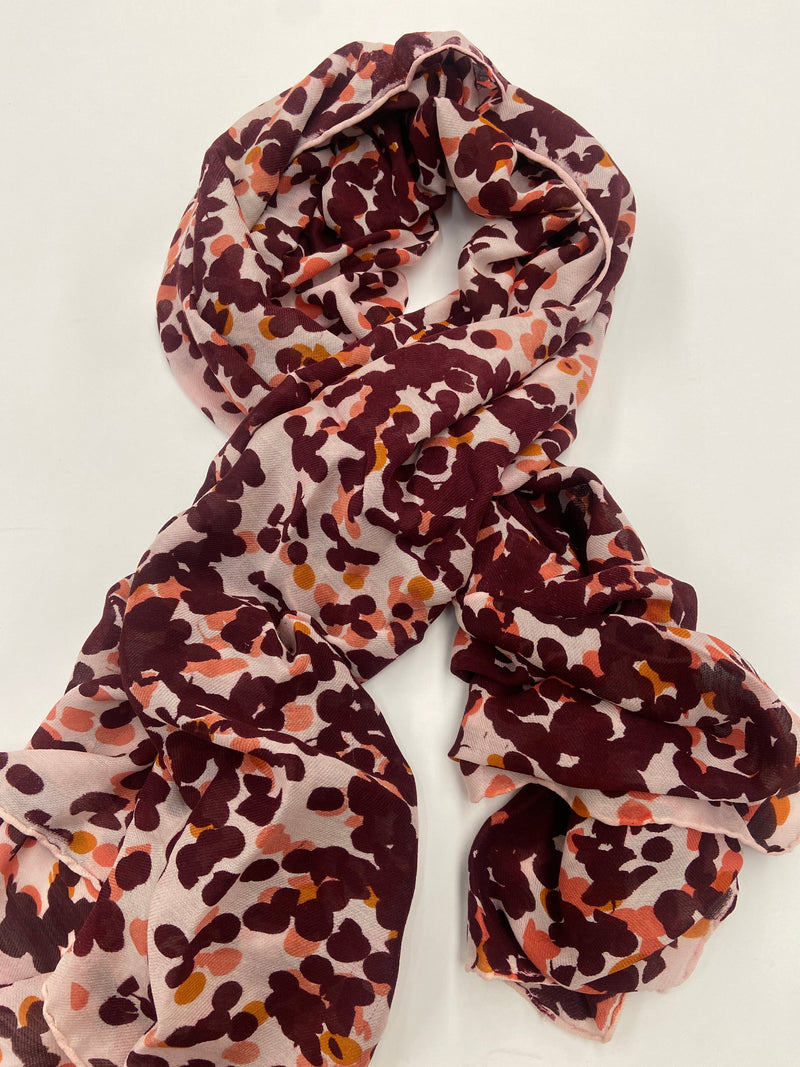 Sale- scarf - confetti - burgundy