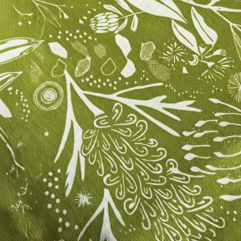 Native Floral - Table Cloth - Chartreuse