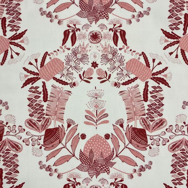 Folk  - Table Cloth - Red Clay / Soft Peach