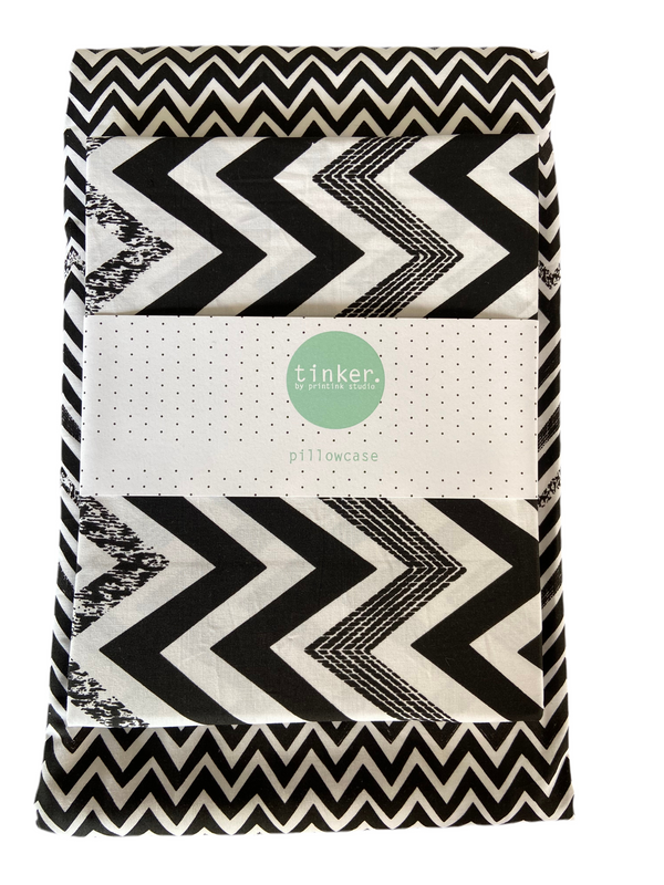 Sale - single doona cover - zig zag - black