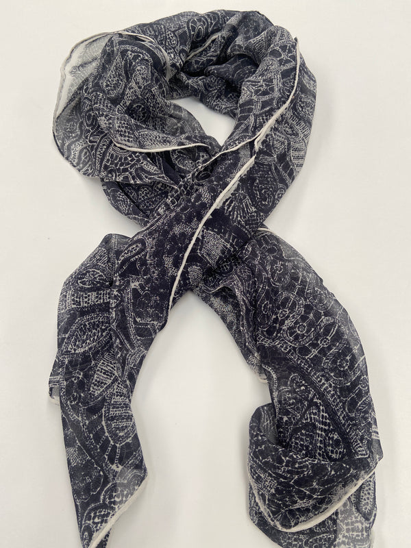 Sale- scarf - lace - black