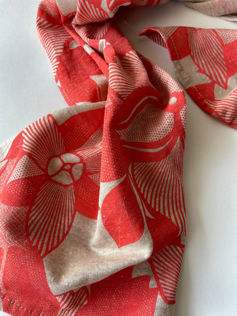 Sale - Scarf - silk jersey - floral