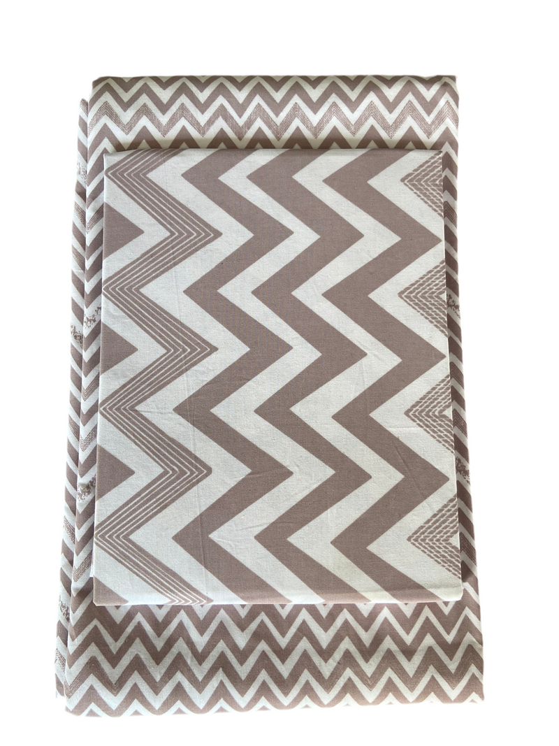 Sale - single doona cover - zig zag - grey
