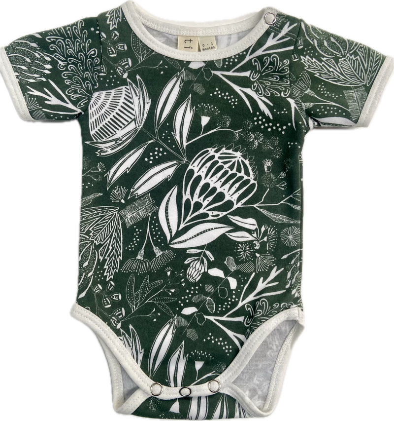 Baby  Romper - Native - Olive Green