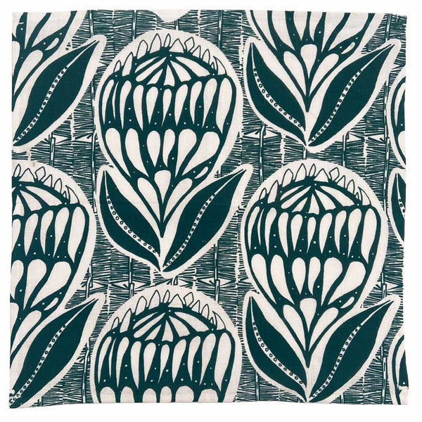 Waratah Napkin Set Green