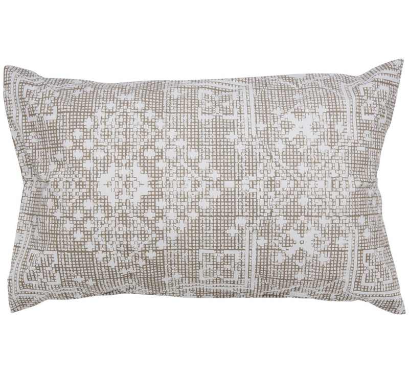 Sale - pillowcase - embroidery - grey