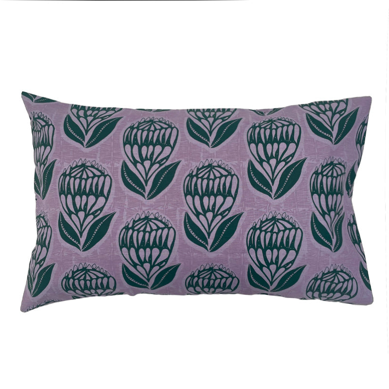 Waratah Linen Pillowcase Purple