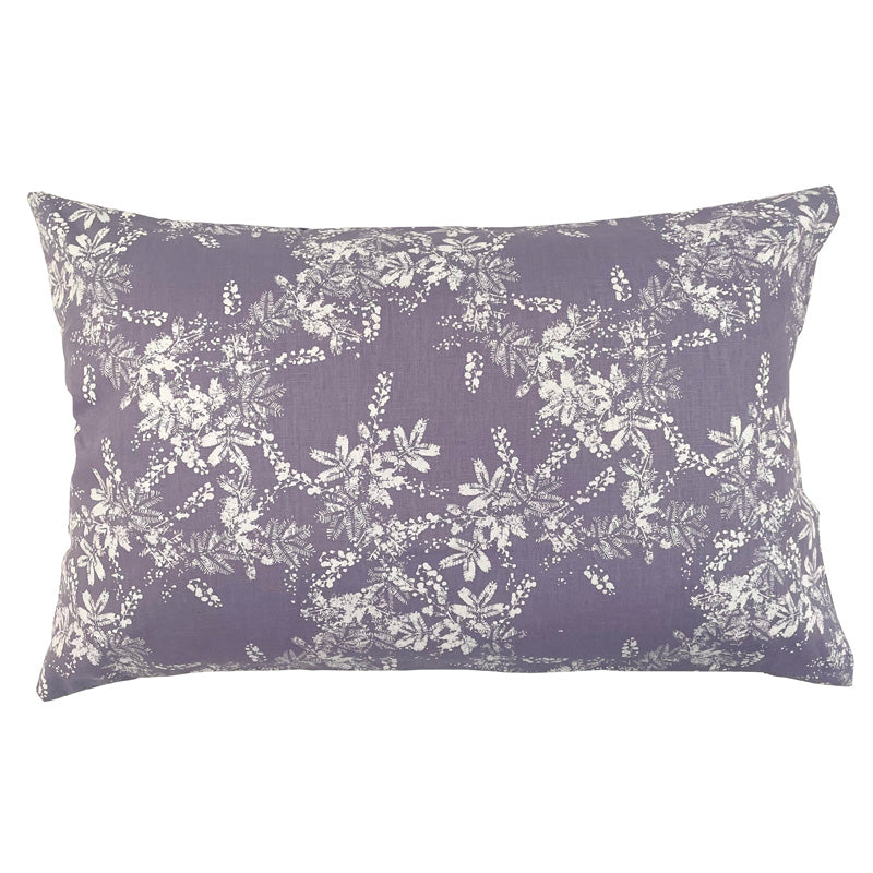 Wattle Linen Pillowcase Purple