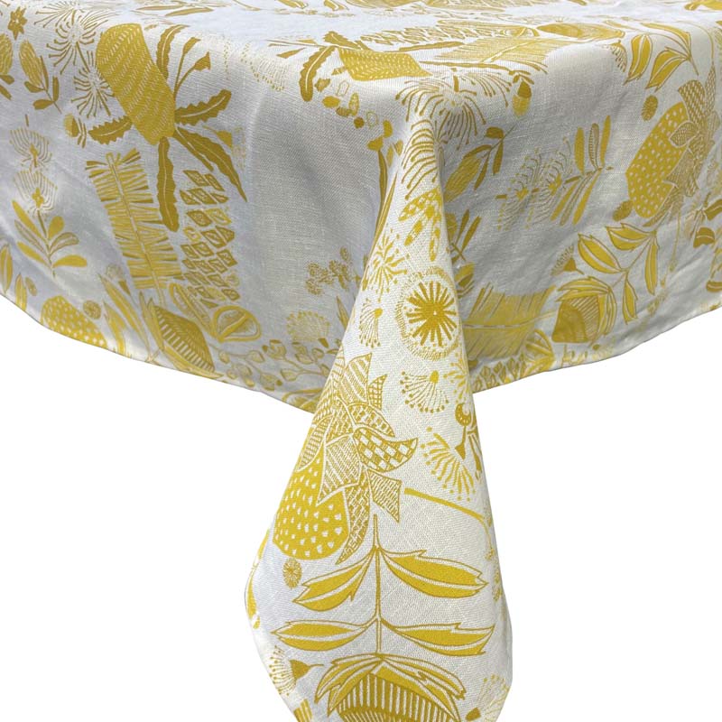 Folk - Table Cloth - yellow / ochre