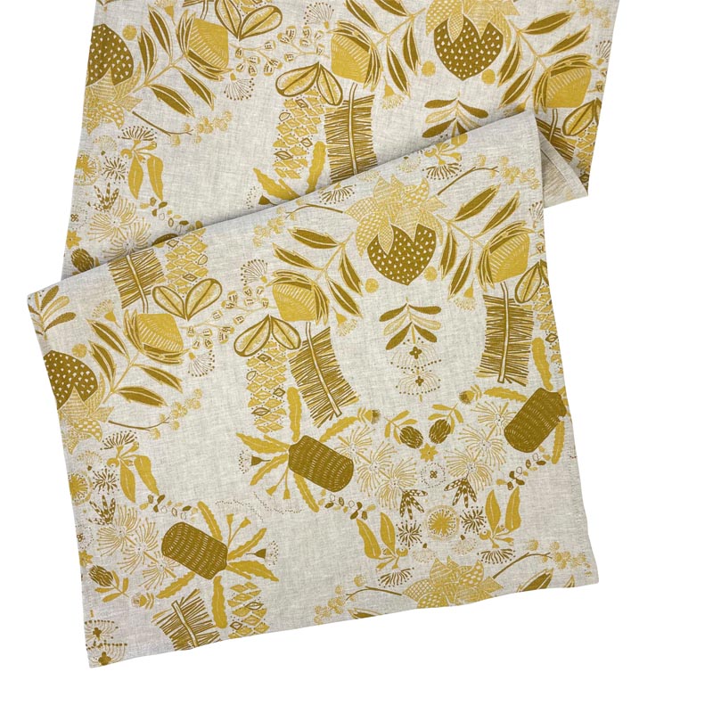 Folk - Table Runner - Ochre – Printink Studio