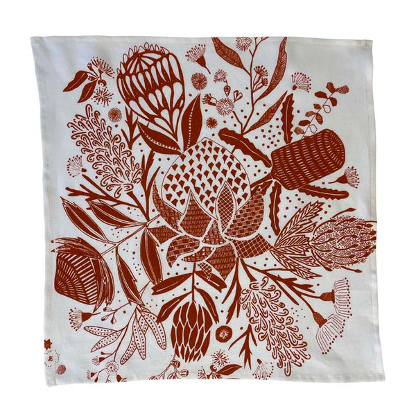 Folk Napkin Set - Terracotta