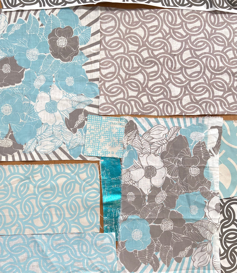 Remnant Fabric Pack - Light Blue/Grey