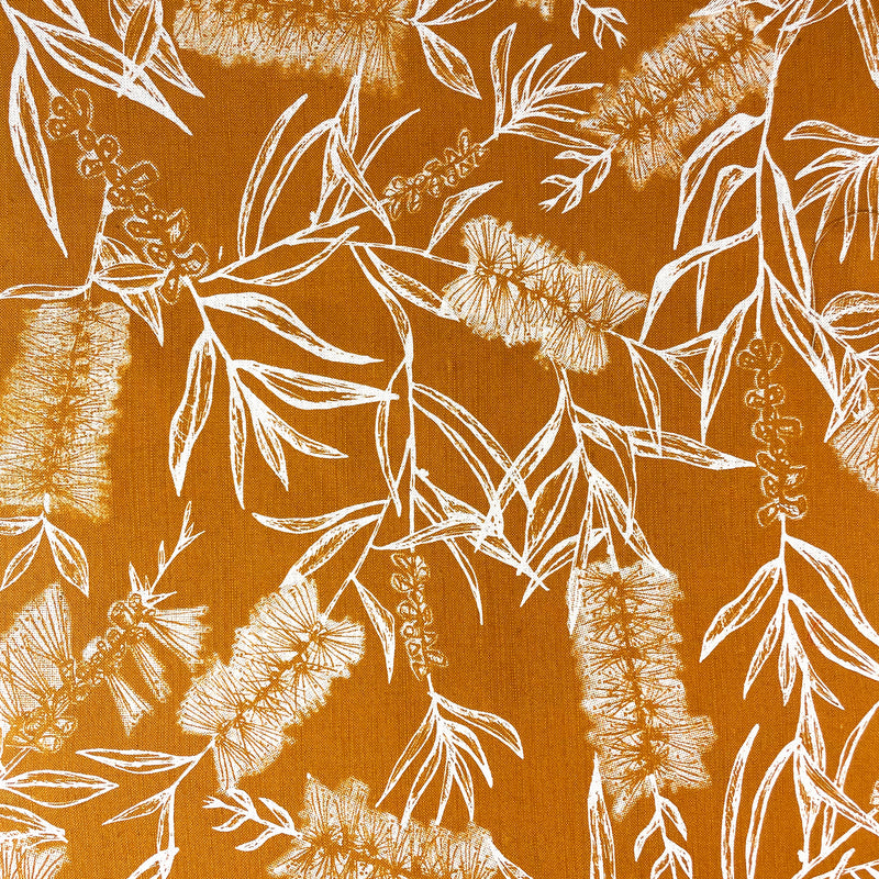 Printed Fabric - Bottle Brush Large- Caramel