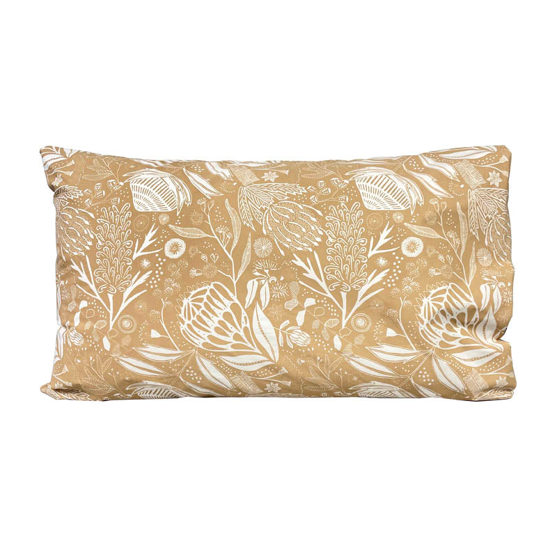 Native Flower Pillowcase - Sand