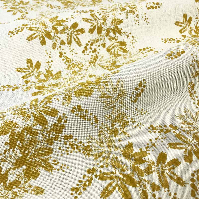 Printed Fabric - Wattle - Ochre