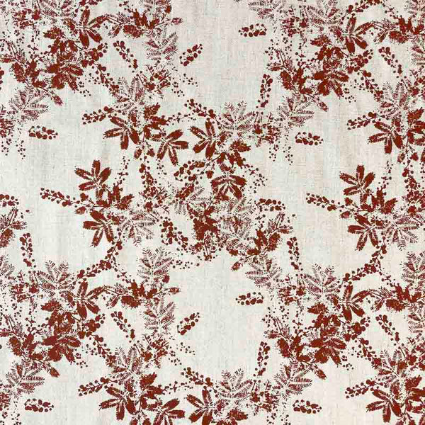 Printed Fabric - Wattle- Red Clay